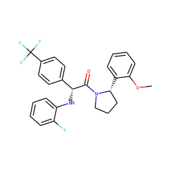 COc1ccccc1[C@@H]1CCCN1C(=O)[C@H](Nc1ccccc1F)c1ccc(C(F)(F)F)cc1 ZINC000095602479