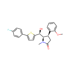 COc1ccccc1[C@H]1CC(=O)N(C)[C@H]1[C@H](O)c1ccc(-c2ccc(F)cc2)s1 ZINC000034231565