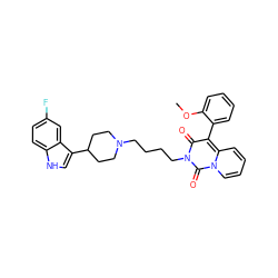 COc1ccccc1-c1c(=O)n(CCCCN2CCC(c3c[nH]c4ccc(F)cc34)CC2)c(=O)n2ccccc12 ZINC000299858031