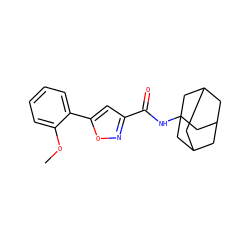 COc1ccccc1-c1cc(C(=O)NC23CC4CC(CC(C4)C2)C3)no1 ZINC000096911090