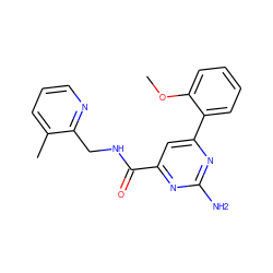 COc1ccccc1-c1cc(C(=O)NCc2ncccc2C)nc(N)n1 ZINC000045348578