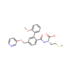 COc1ccccc1-c1cc(COc2cccnc2)ccc1C(=O)N[C@@H](CCSC)C(=O)O ZINC000027428872