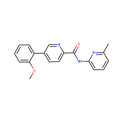 COc1ccccc1-c1ccc(C(=O)Nc2cccc(C)n2)nc1 ZINC000028900390