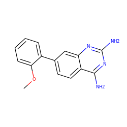 COc1ccccc1-c1ccc2c(N)nc(N)nc2c1 ZINC000069137120