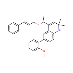 COc1ccccc1-c1ccc2c(c1)C([C@@H](C)OC/C=C/c1ccccc1)=CC(C)(C)N2 ZINC000014968814