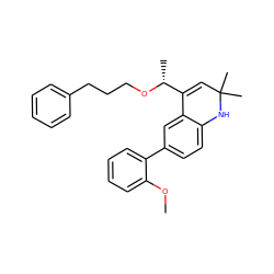 COc1ccccc1-c1ccc2c(c1)C([C@@H](C)OCCCc1ccccc1)=CC(C)(C)N2 ZINC000014968822