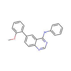 COc1ccccc1-c1ccc2ncnc(Nc3ccccc3)c2c1 ZINC000004258326