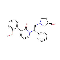 COc1ccccc1-c1cccn([C@@H](CN2CC[C@@H](O)C2)c2ccccc2)c1=O ZINC000013488461