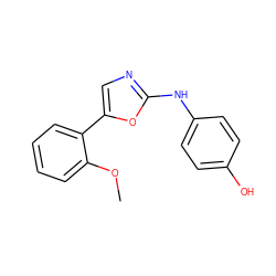 COc1ccccc1-c1cnc(Nc2ccc(O)cc2)o1 ZINC000049047061