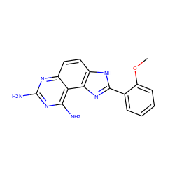 COc1ccccc1-c1nc2c(ccc3nc(N)nc(N)c32)[nH]1 ZINC000045210435