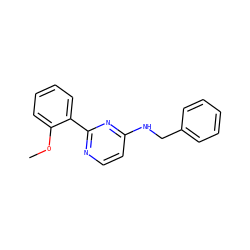 COc1ccccc1-c1nccc(NCc2ccccc2)n1 ZINC000004239324