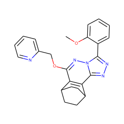 COc1ccccc1-c1nnc2c3c(c(OCc4ccccn4)nn12)C1CCC3CC1 ZINC000013610179