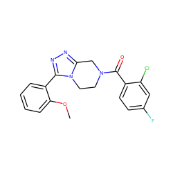 COc1ccccc1-c1nnc2n1CCN(C(=O)c1ccc(F)cc1Cl)C2 ZINC000095565698