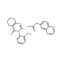 COc1ccccc1-n1c(SCC(=O)Nc2ccc3nccnc3c2)nc2c(c1=O)CCCC2 ZINC000058548010