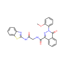 COc1ccccc1-n1nc(C(=O)NCC(=O)Nc2nc3ccccc3s2)c2ccccc2c1=O ZINC000095582475