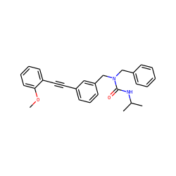 COc1ccccc1C#Cc1cccc(CN(Cc2ccccc2)C(=O)NC(C)C)c1 ZINC000066077144