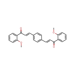 COc1ccccc1C(=O)/C=C/c1ccc(/C=C/C(=O)c2ccccc2OC)cc1 ZINC000169306887