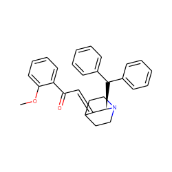 COc1ccccc1C(=O)/C=C1\C2CCN(CC2)[C@@H]1C(c1ccccc1)c1ccccc1 ZINC000034630561