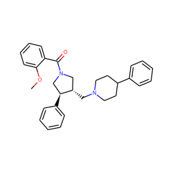 COc1ccccc1C(=O)N1C[C@H](CN2CCC(c3ccccc3)CC2)[C@@H](c2ccccc2)C1 ZINC000026665058