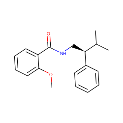 COc1ccccc1C(=O)NC[C@H](c1ccccc1)C(C)C ZINC000013488536
