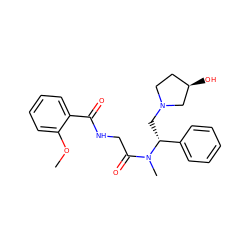 COc1ccccc1C(=O)NCC(=O)N(C)[C@H](CN1CC[C@@H](O)C1)c1ccccc1 ZINC000028121430