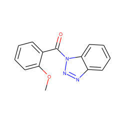 COc1ccccc1C(=O)n1nnc2ccccc21 ZINC000000476927