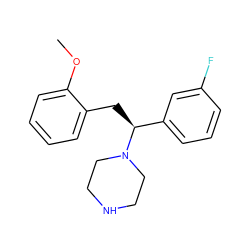 COc1ccccc1C[C@@H](c1cccc(F)c1)N1CCNCC1 ZINC000049036917