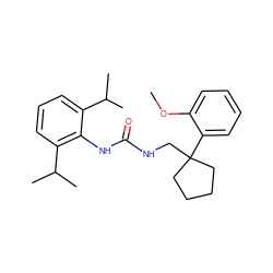 COc1ccccc1C1(CNC(=O)Nc2c(C(C)C)cccc2C(C)C)CCCC1 ZINC000013736815