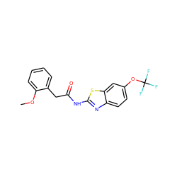 COc1ccccc1CC(=O)Nc1nc2ccc(OC(F)(F)F)cc2s1 ZINC000024974648