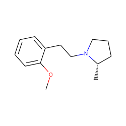 COc1ccccc1CCN1CCC[C@@H]1C ZINC000029130803