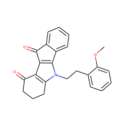 COc1ccccc1CCn1c2c(c3c1-c1ccccc1C3=O)C(=O)CCC2 ZINC000299840343