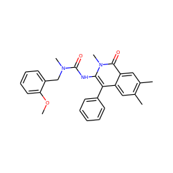 COc1ccccc1CN(C)C(=O)Nc1c(-c2ccccc2)c2cc(C)c(C)cc2c(=O)n1C ZINC000000833918