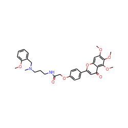 COc1ccccc1CN(C)CCCNC(=O)COc1ccc(-c2cc(=O)c3c(OC)c(OC)c(OC)cc3o2)cc1 ZINC001772641907