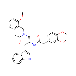 COc1ccccc1CN(C[C@@H](Cc1c[nH]c2ccccc12)NC(=O)Cc1ccc2c(c1)OCCO2)C(C)=O ZINC000029400831