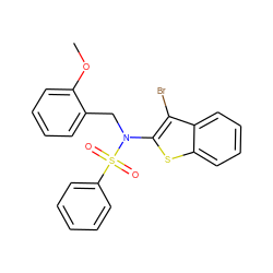 COc1ccccc1CN(c1sc2ccccc2c1Br)S(=O)(=O)c1ccccc1 ZINC000115236200