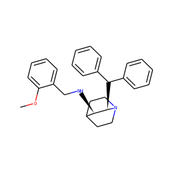 COc1ccccc1CN[C@@H]1C2CCN(CC2)[C@@H]1C(c1ccccc1)c1ccccc1 ZINC000036324026