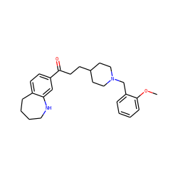 COc1ccccc1CN1CCC(CCC(=O)c2ccc3c(c2)NCCCC3)CC1 ZINC000013737860
