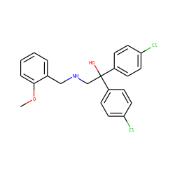 COc1ccccc1CNCC(O)(c1ccc(Cl)cc1)c1ccc(Cl)cc1 ZINC000020365351