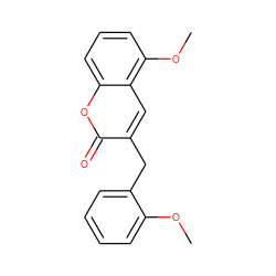 COc1ccccc1Cc1cc2c(OC)cccc2oc1=O ZINC000040979444