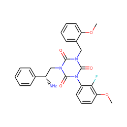 COc1ccccc1Cn1c(=O)n(C[C@H](N)c2ccccc2)c(=O)n(-c2cccc(OC)c2F)c1=O ZINC000028111897