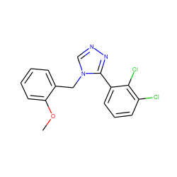 COc1ccccc1Cn1cnnc1-c1cccc(Cl)c1Cl ZINC000028897857