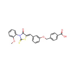 COc1ccccc1N1C(=O)/C(=C/c2cccc(OCc3ccc(C(=O)O)cc3)c2)SC1=S ZINC000473151567