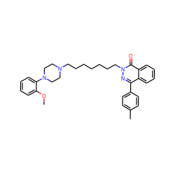 COc1ccccc1N1CCN(CCCCCCCn2nc(-c3ccc(C)cc3)c3ccccc3c2=O)CC1 ZINC000034801017