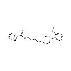 COc1ccccc1N1CCN(CCCCNC(=O)[C@@H]2C[C@H]3C=C[C@H]2C3)CC1 ZINC000100724910