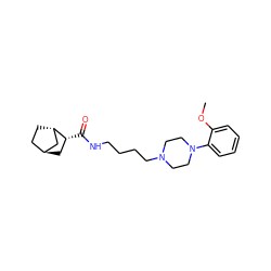 COc1ccccc1N1CCN(CCCCNC(=O)[C@@H]2C[C@H]3CC[C@H]2C3)CC1 ZINC000253637102