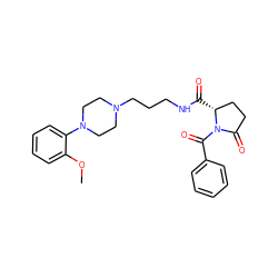 COc1ccccc1N1CCN(CCCNC(=O)[C@@H]2CCC(=O)N2C(=O)c2ccccc2)CC1 ZINC000040918529