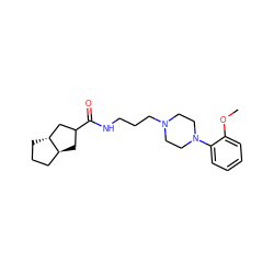 COc1ccccc1N1CCN(CCCNC(=O)C2C[C@H]3CCC[C@@H]3C2)CC1 ZINC000028259949