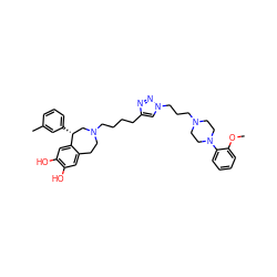 COc1ccccc1N1CCN(CCCn2cc(CCCCN3CCc4cc(O)c(O)cc4[C@H](c4cccc(C)c4)C3)nn2)CC1 ZINC000049722954