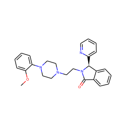 COc1ccccc1N1CCN(CCN2C(=O)c3ccccc3[C@@H]2c2ccccn2)CC1 ZINC000013776803