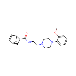 COc1ccccc1N1CCN(CCNC(=O)[C@@H]2C[C@H]3C=C[C@H]2C3)CC1 ZINC000100724891